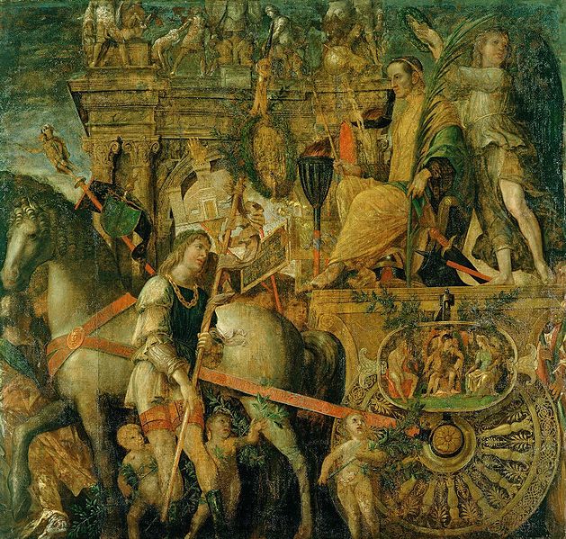 629px-The_Triumphs_of_Caesar,_IX_-_Julius_Caesar_on_his_triumphal_chariot;_Andrea_Mantegna_(1484-92)