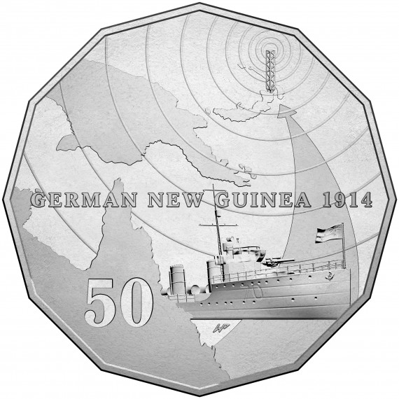 Australia at war German New Guinea coin back