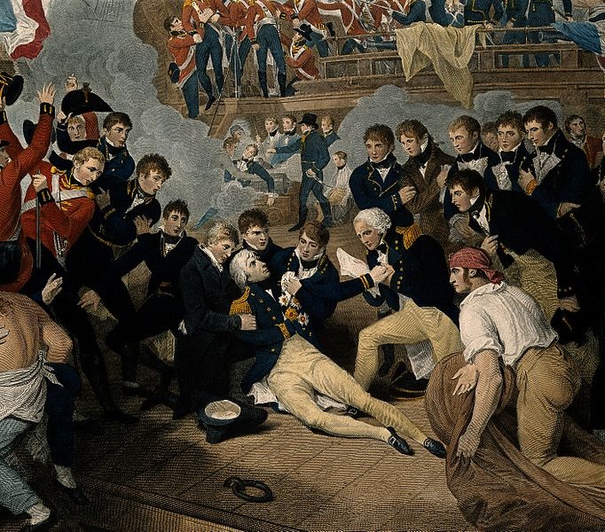 The_death_of_Lord_Nelson_on_the_quarter_deck_aboard_HMS_Vict_Wellcome_V0006852